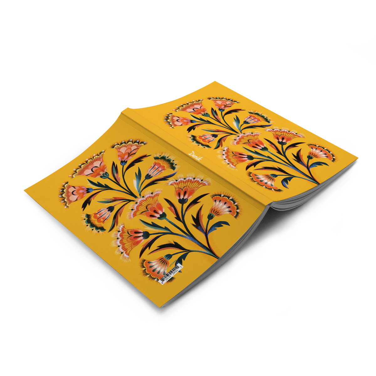 Golden Floral Classic Layflat Journal Notebook