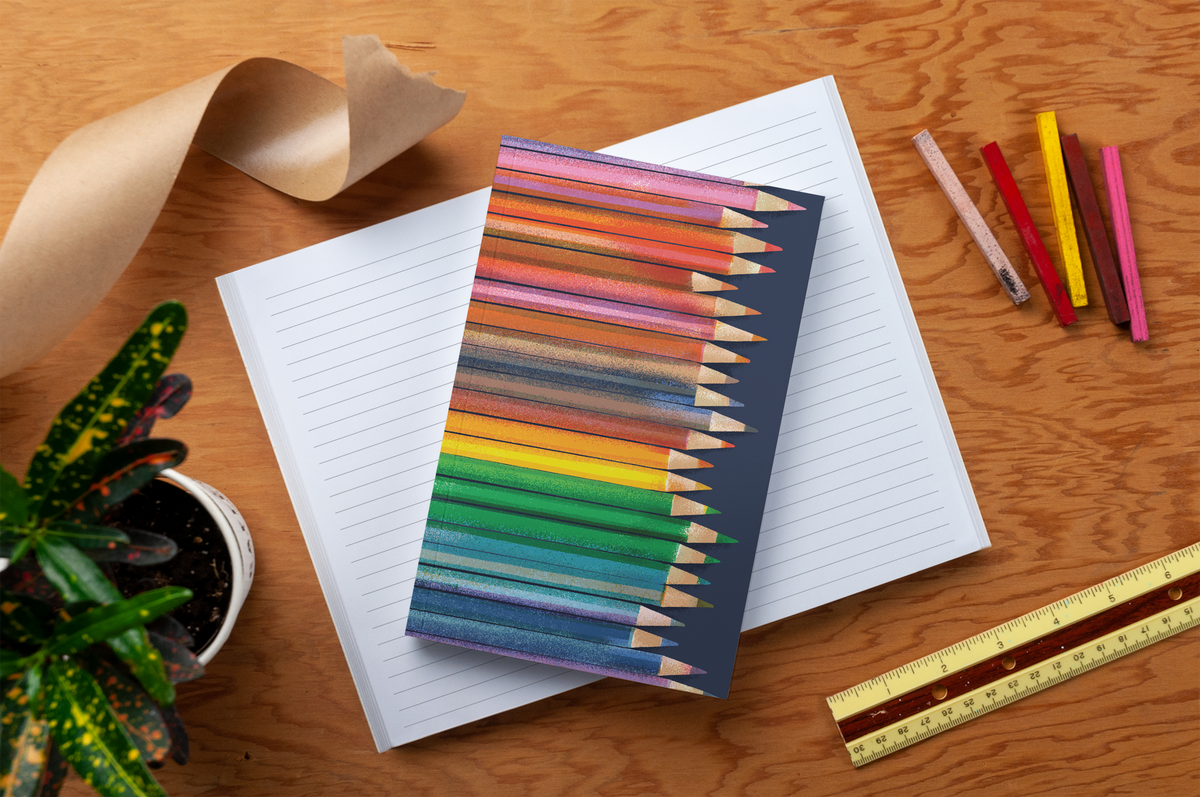 Rainbow Pencil Classic Layflat Journal Notebook