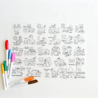 Silicone Reusable Coloring Mat & Markers Set