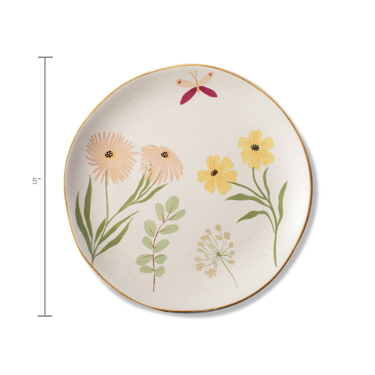 Stoneware Round Medium Tray - Botanica
