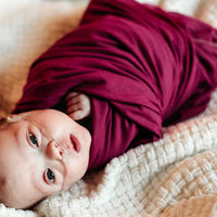 Ribbed Swaddle Blanket - Magenta