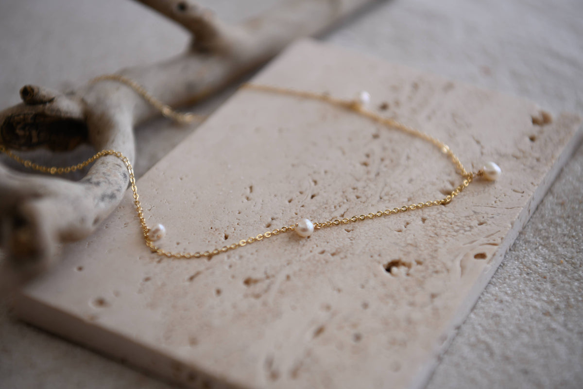 Whimsical Boho Gold Necklaces with Natural Stone Accents