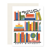 For The Books Birthday Card