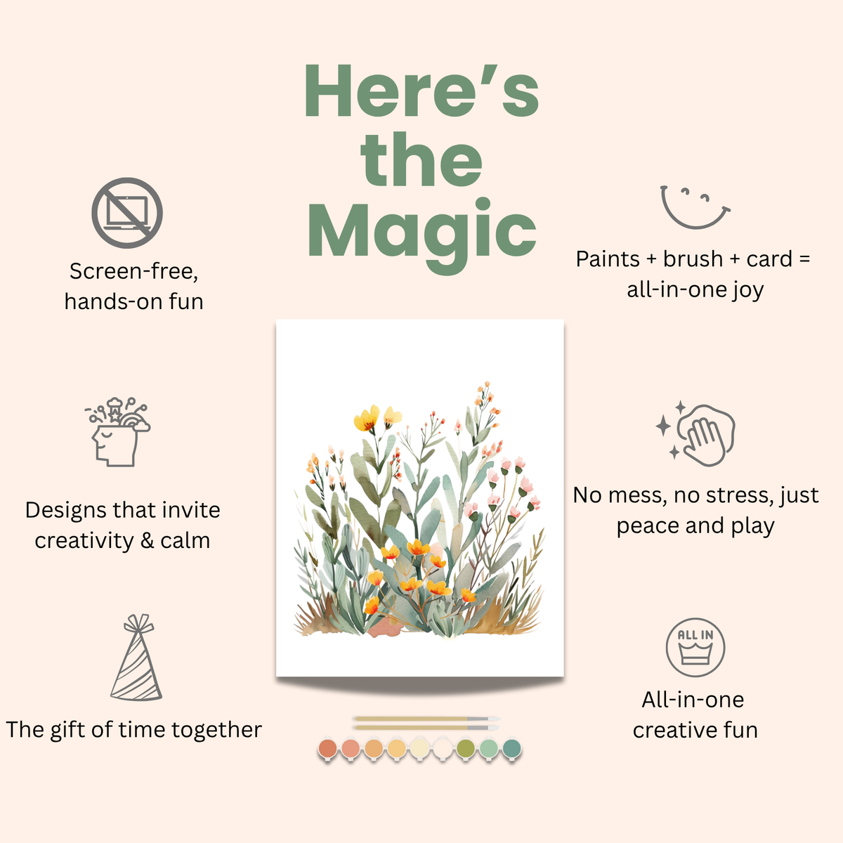 All-In-One Beginner Watercolor Kit - Wildflowers
