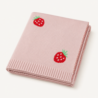 Strawberry - Organic Cotton Jacquard Baby Blanket