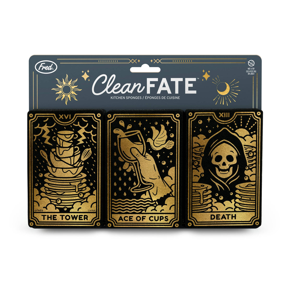 Clean Fate Tarot Card Sponges, Set of 3