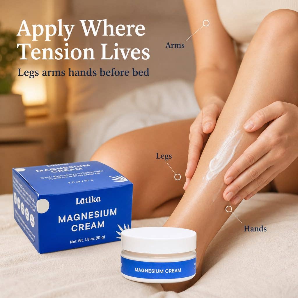 Magnesium Cream - Lavender, Bedtime Relief 1.8 oz