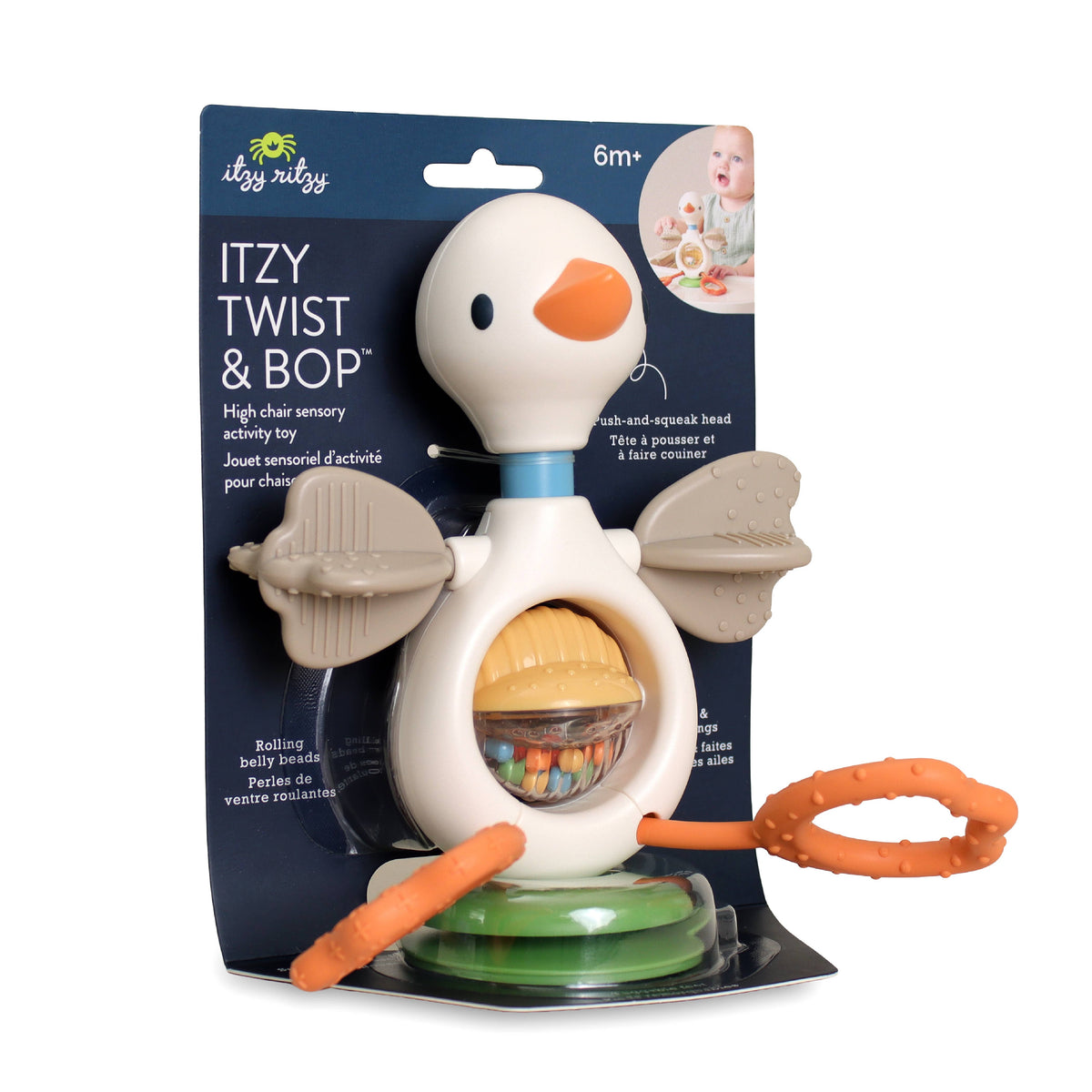 Itzy Twist & Bop™ - High Chair Sensory Toy Goose Duck