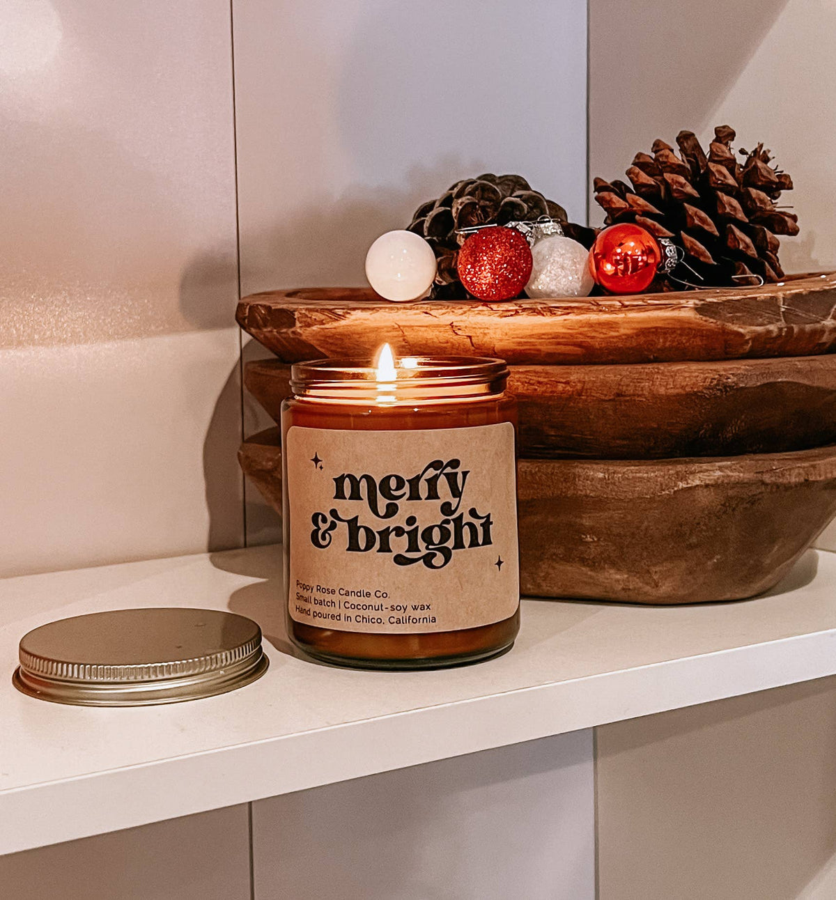 Poppy Rose Candles, 8 oz