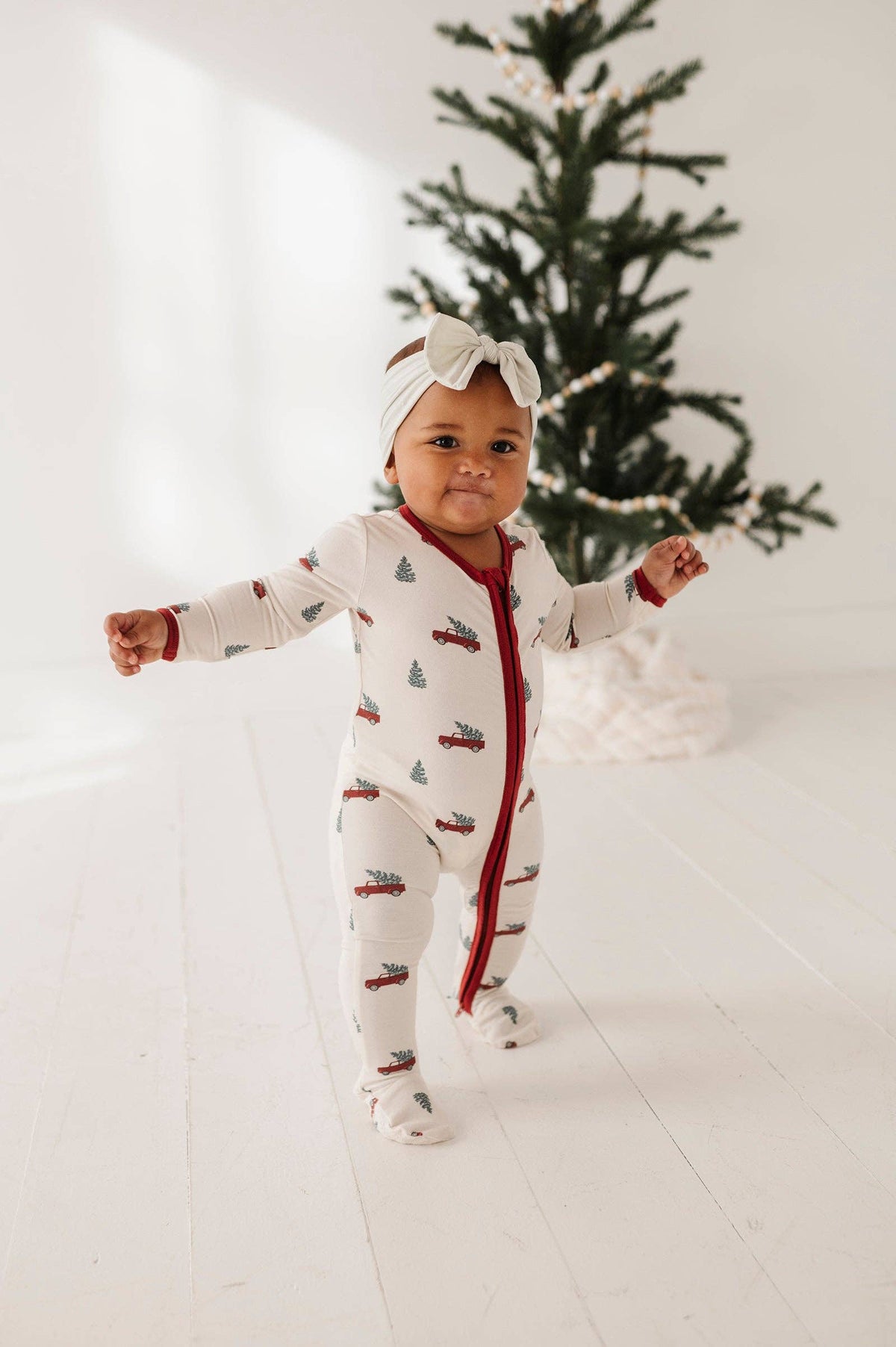 Holiday Footie Romper Bamboo Sleepwear Pajamas