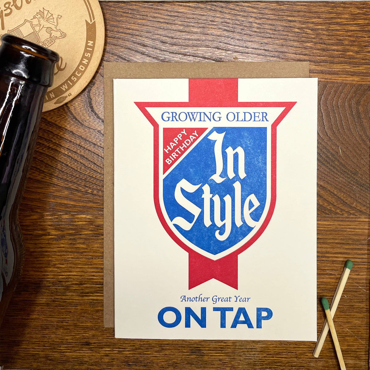 Growing older in style Birthday Card