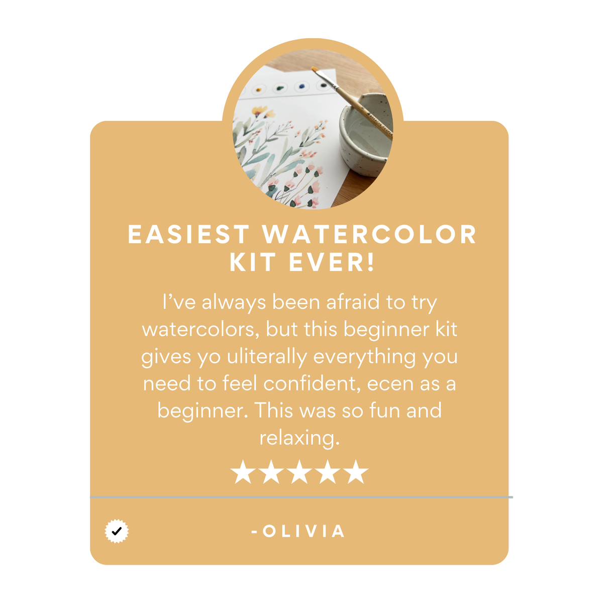 All-In-One Beginner Watercolor Kit - Wildflowers