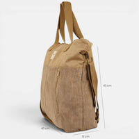 Taupe Corduroy Large Handbag (Toast)