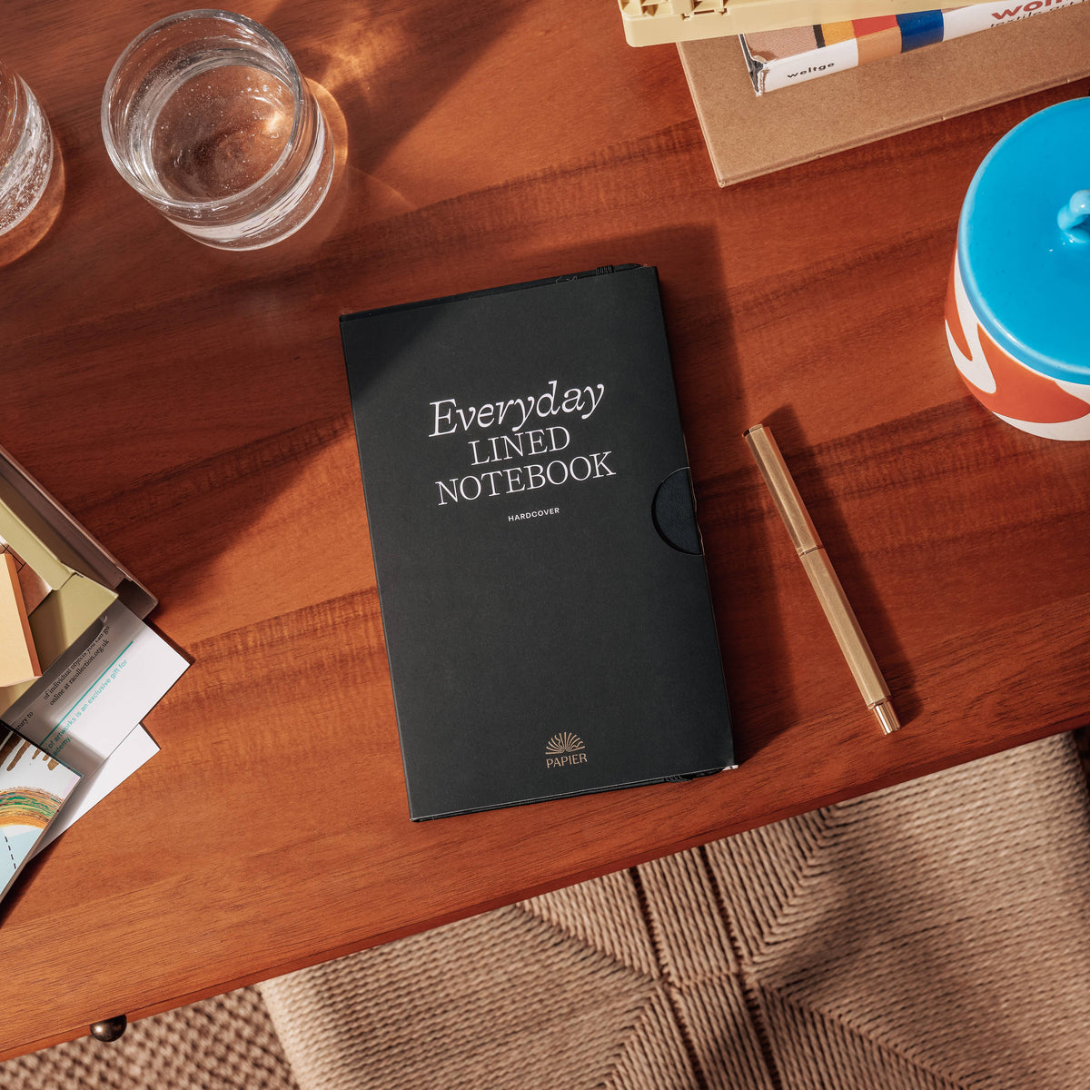 Lined Notebook, PU Leather, Hardcover - Everyday