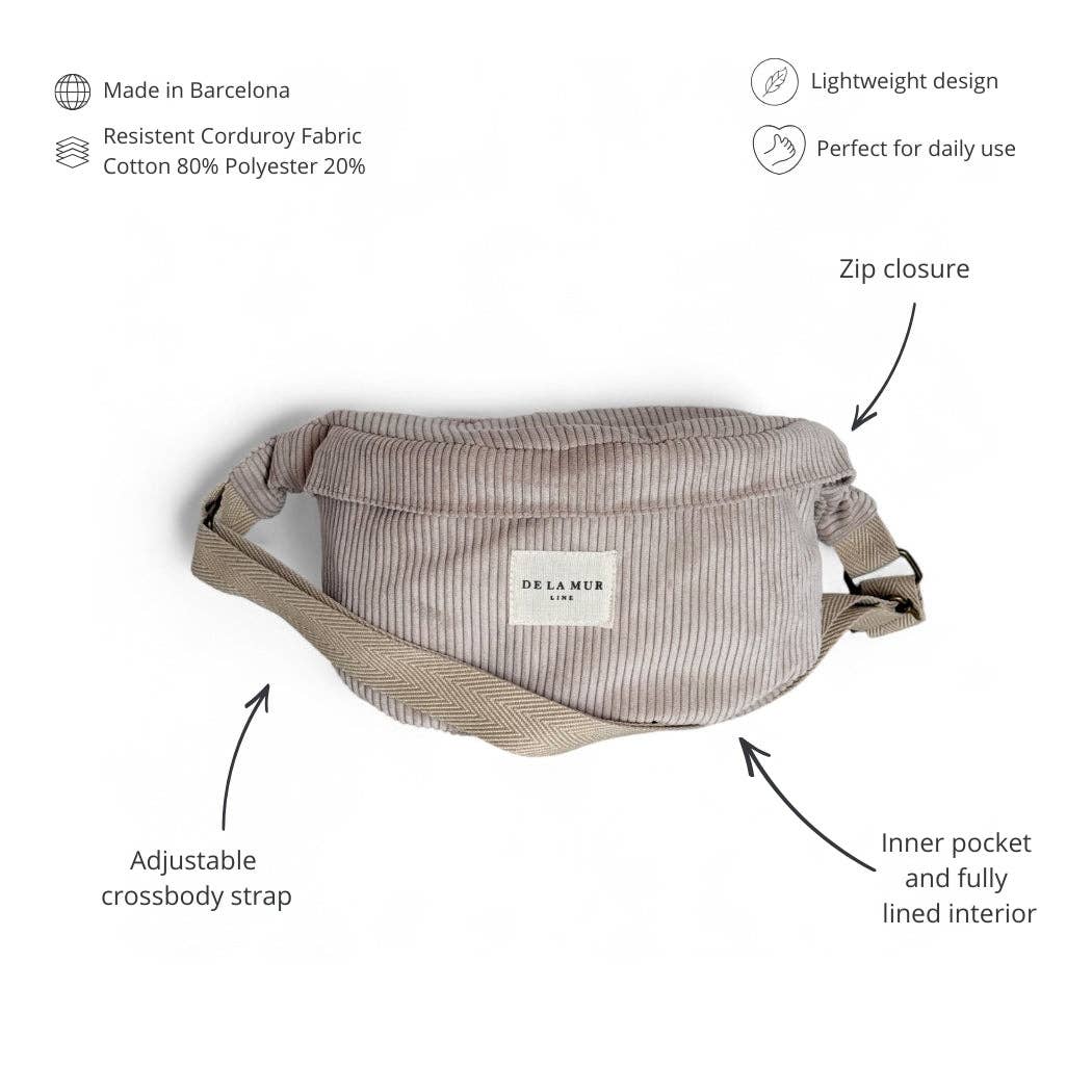 Taupe Corduroy Fanny Pack (Tofe)