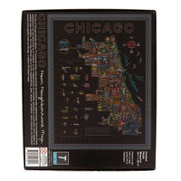 Neon Neighborhood Map of Chicago 1000 Piece Puzzle