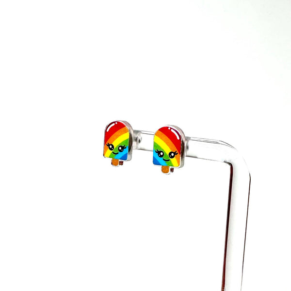 Rainbow Popsicle Earrings // Summer Earrings
