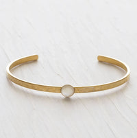 Mother of Pearl Hammered Cuff