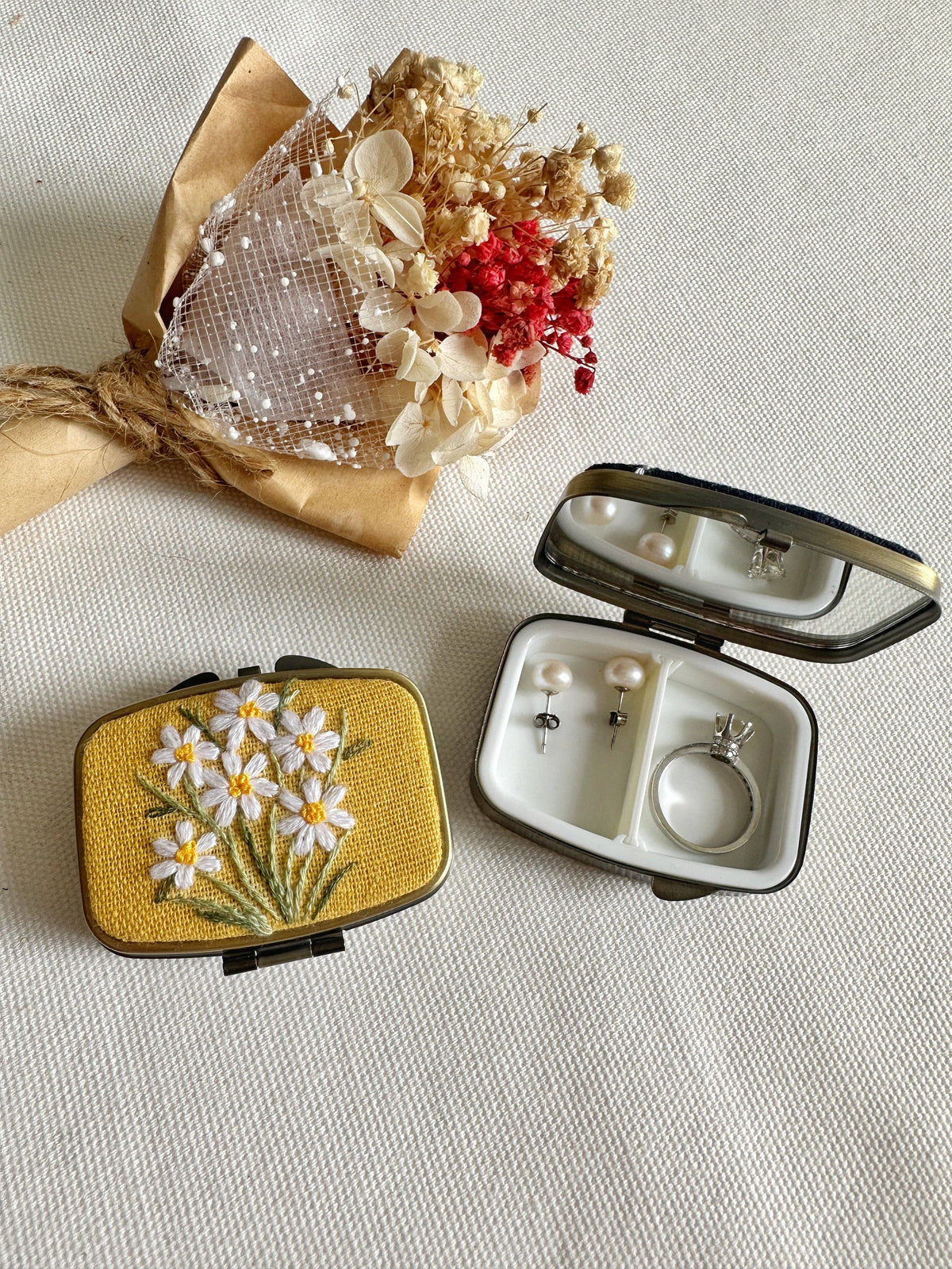 Floral Embroidered MiniJewelry
