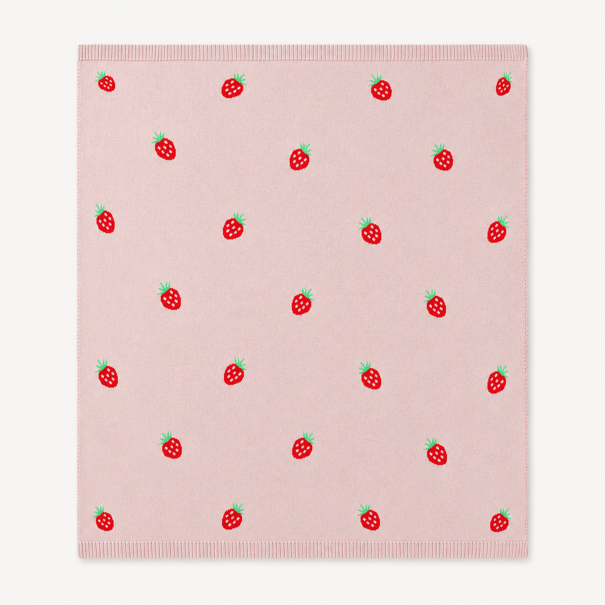 Strawberry - Organic Cotton Jacquard Baby Blanket