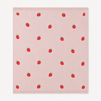 Strawberry - Organic Cotton Jacquard Baby Blanket