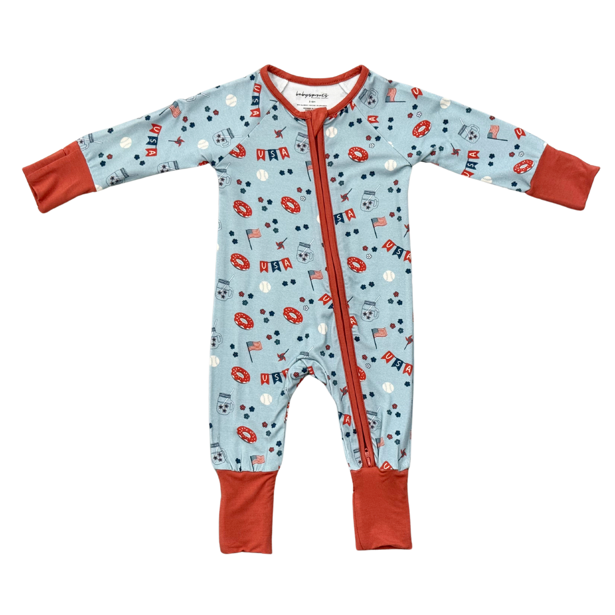 Babysprouts Long Sleeve Zip Romper