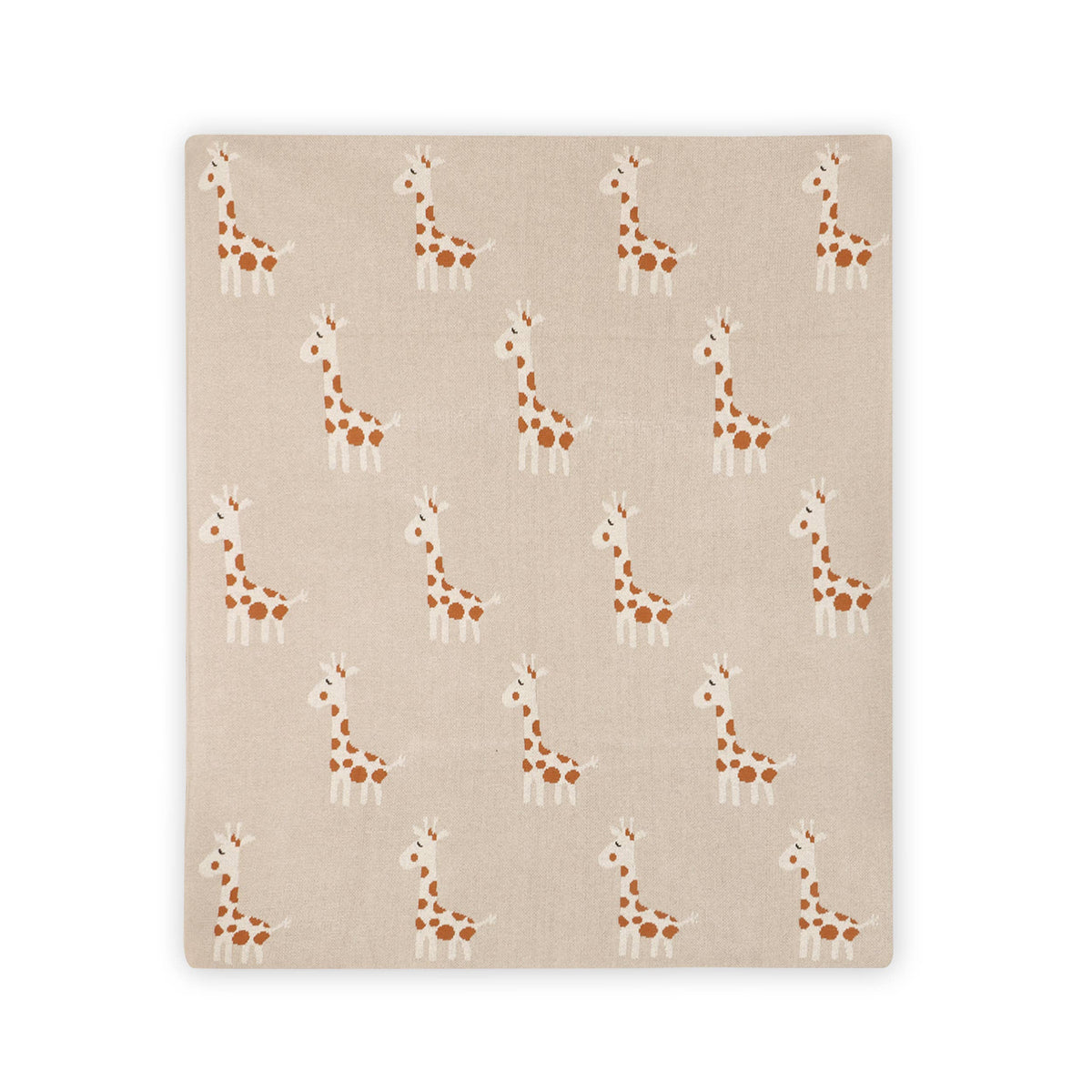 Giraffe - Organic Cotton Jacquard Sweater Knit Baby Blanket