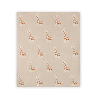 Giraffe - Organic Cotton Jacquard Sweater Knit Baby Blanket