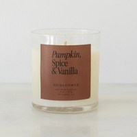 Heirloomed Candle - Pumpkin, Spice & Vanilla - Fall Candle