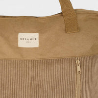 Taupe Corduroy Large Handbag (Toast)