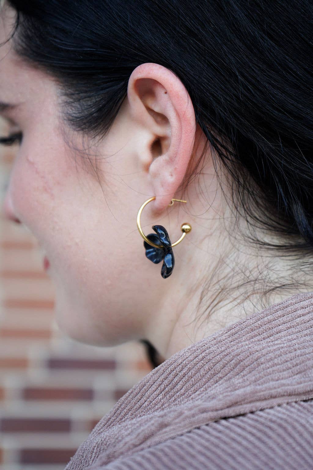 Magnolia Hoops - Black // Jewelry, Earrings, Fall