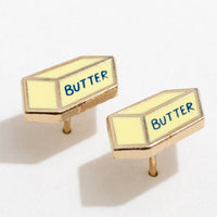Butter Enamel Stud Earrings
