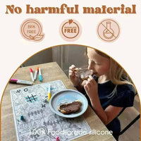 Silicone Reusable Coloring Mat & Markers Set