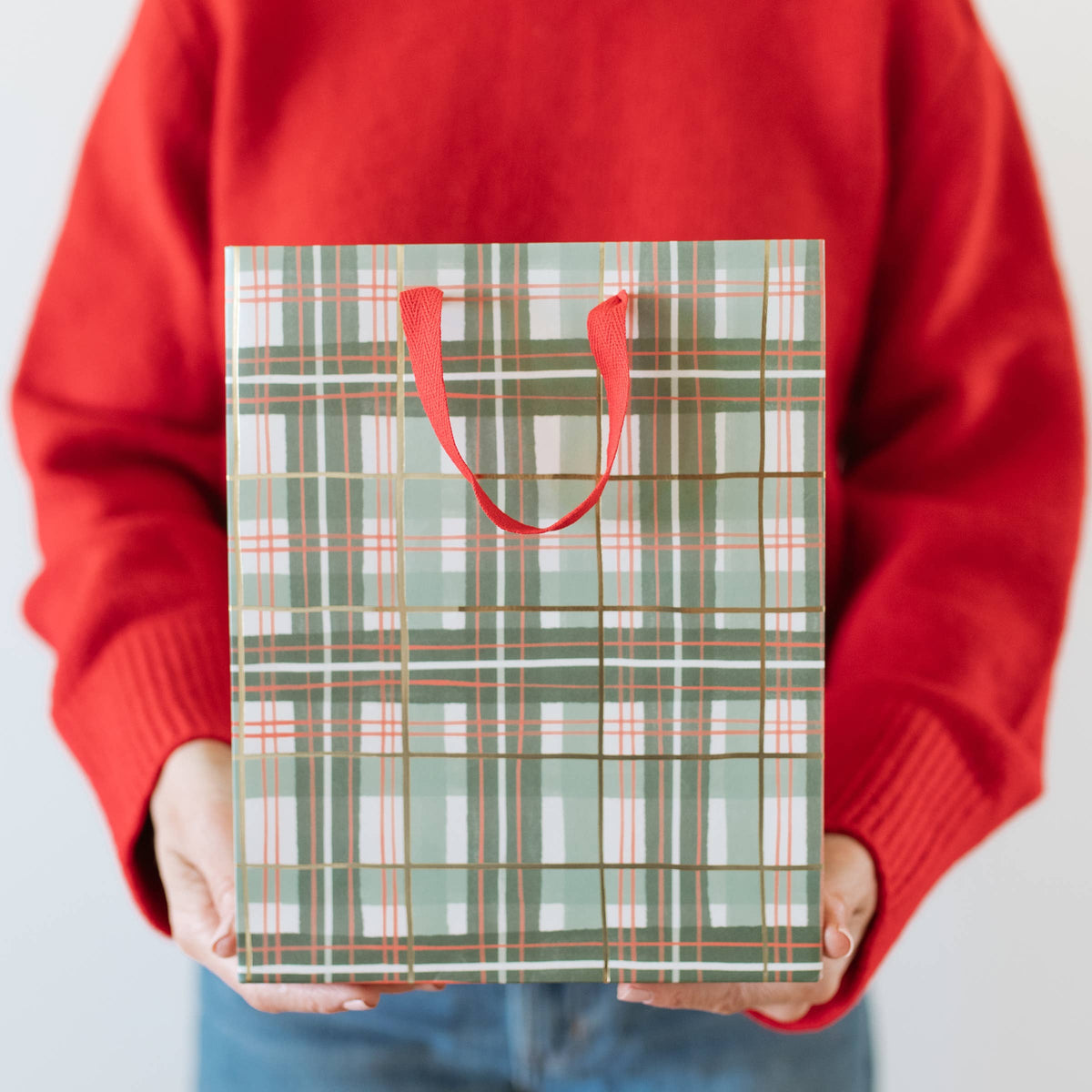 Holiday Plaid Gift Bag