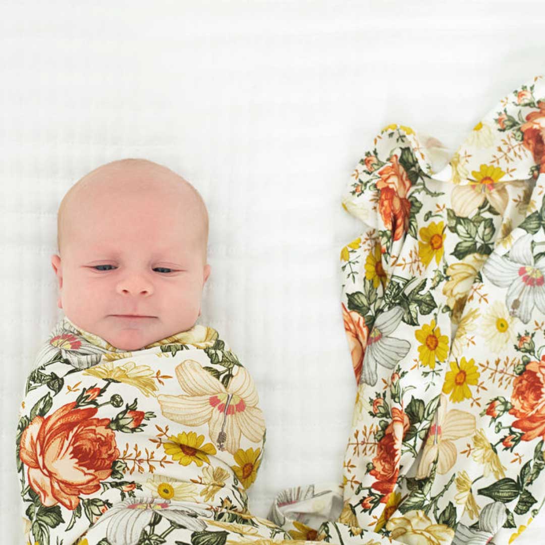 Floral Swaddle Blanket