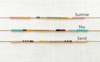 Thin Beaded Necklace - Desert Collection