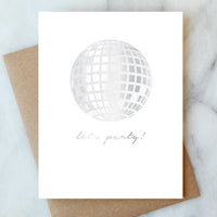 Let's Party Disco Ball Card