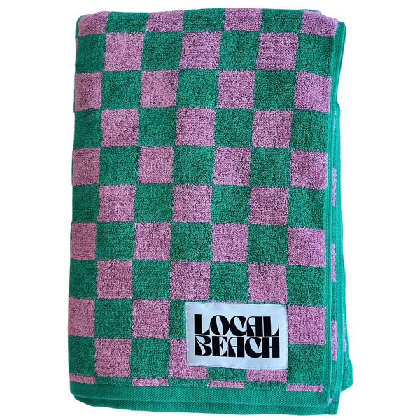 Checker Beach & Bath Towel