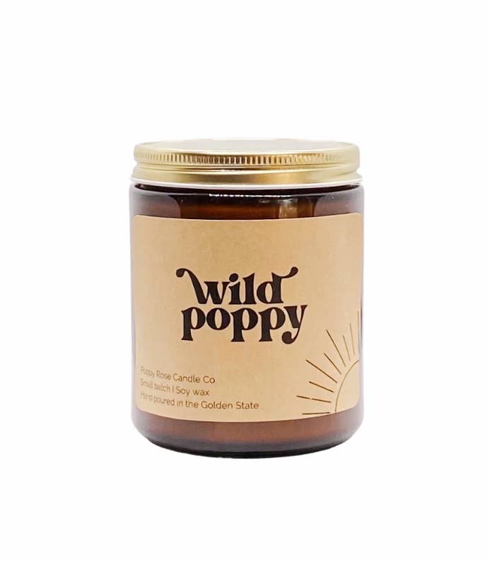 Poppy Rose Candles, 8 oz