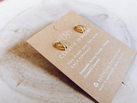 Gatsby Gold Plated Stud Moon Earring