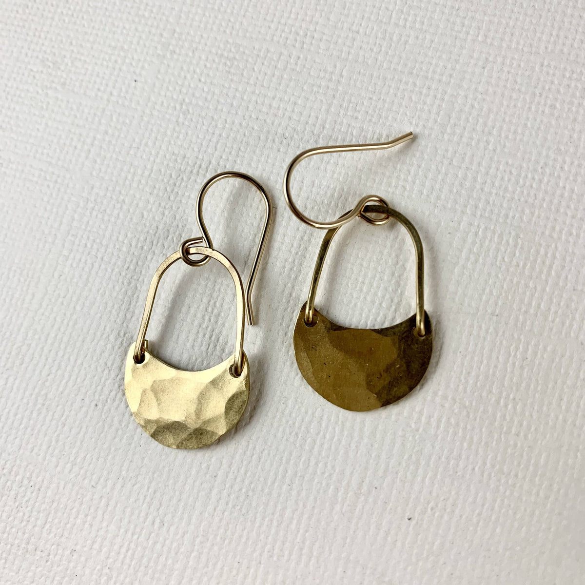 Handmade Golden Moon Earrings