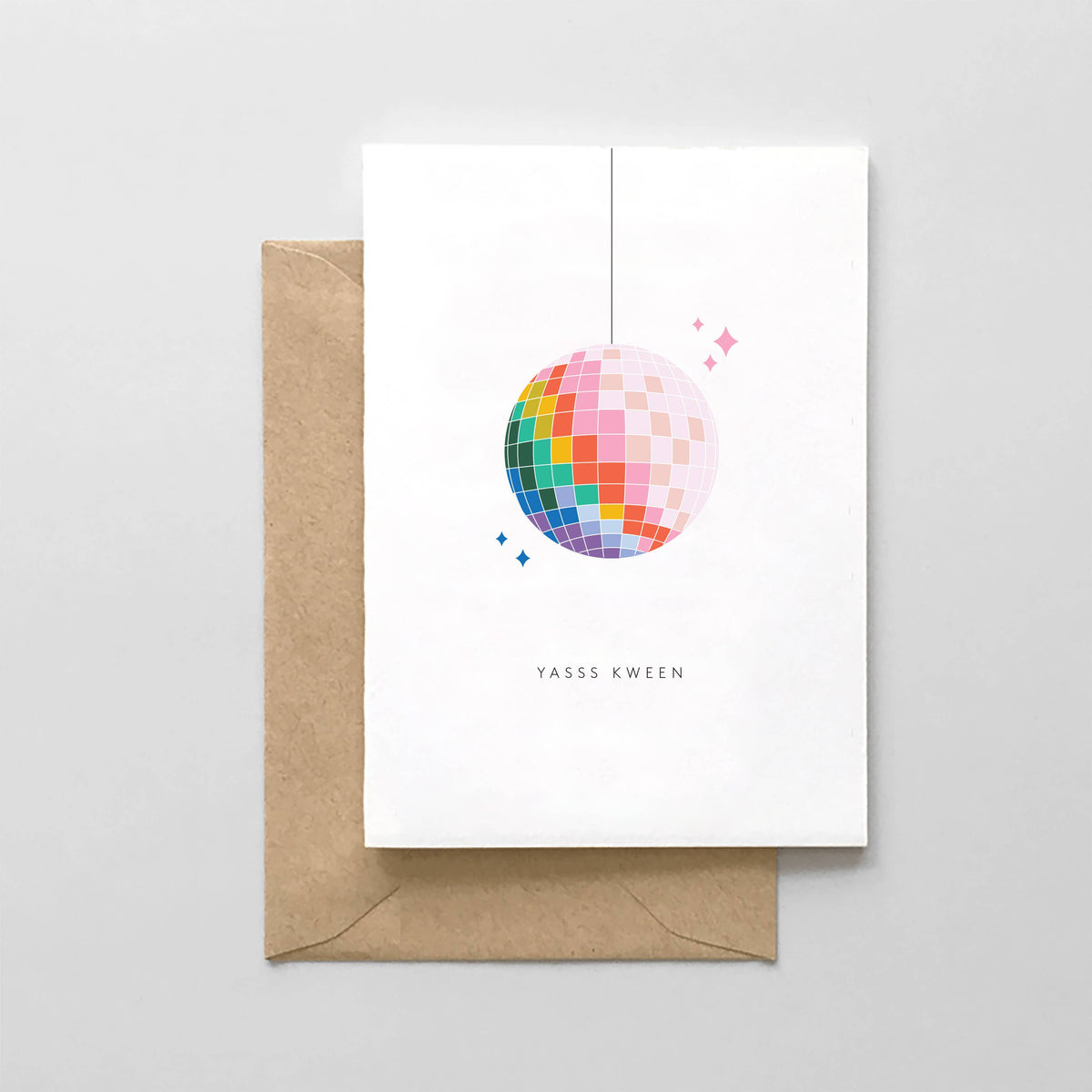 Yasss Kween! Disco Ball Card