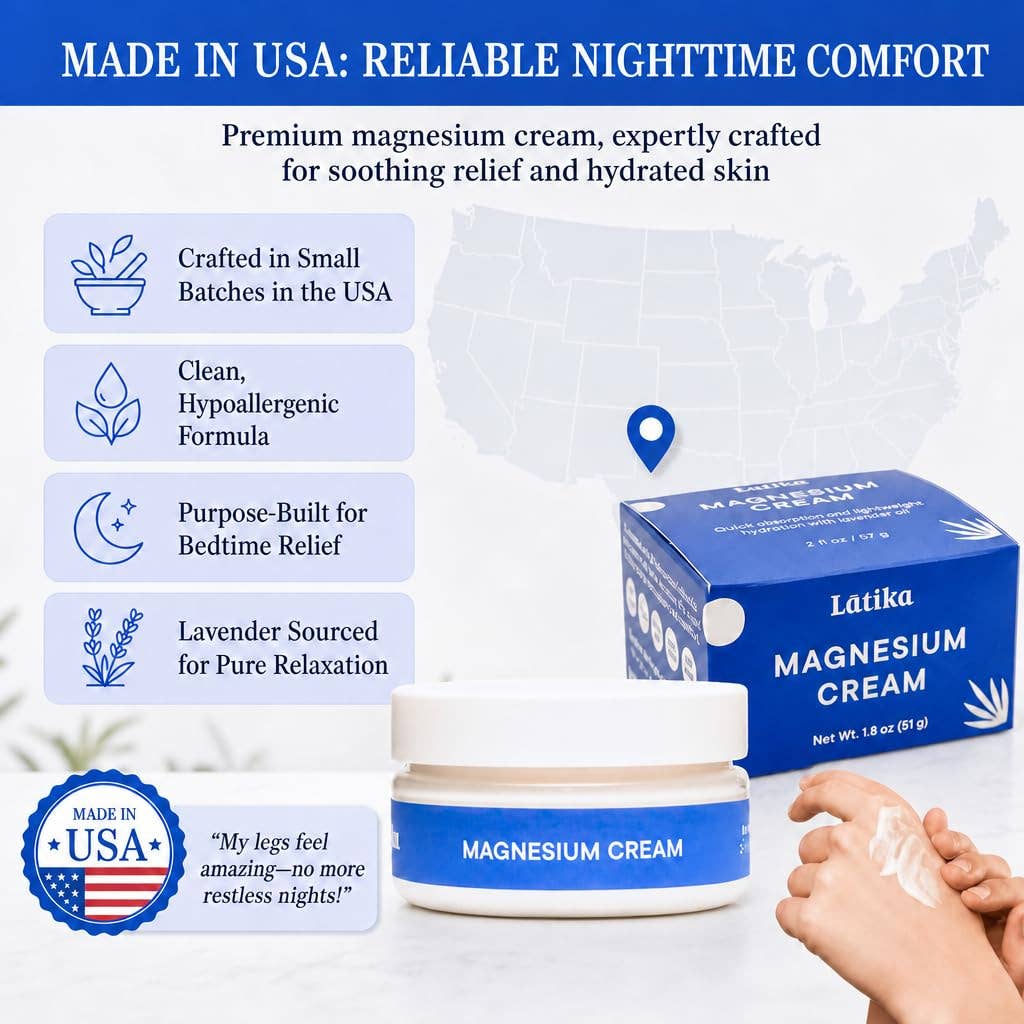 Magnesium Cream - Lavender, Bedtime Relief 1.8 oz