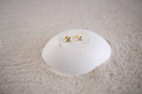 Gatsby Gold Plated Stud Moon Earring