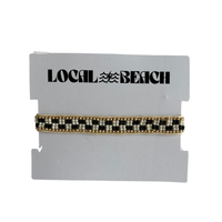 Local Beach Checker Beaded Bracelet