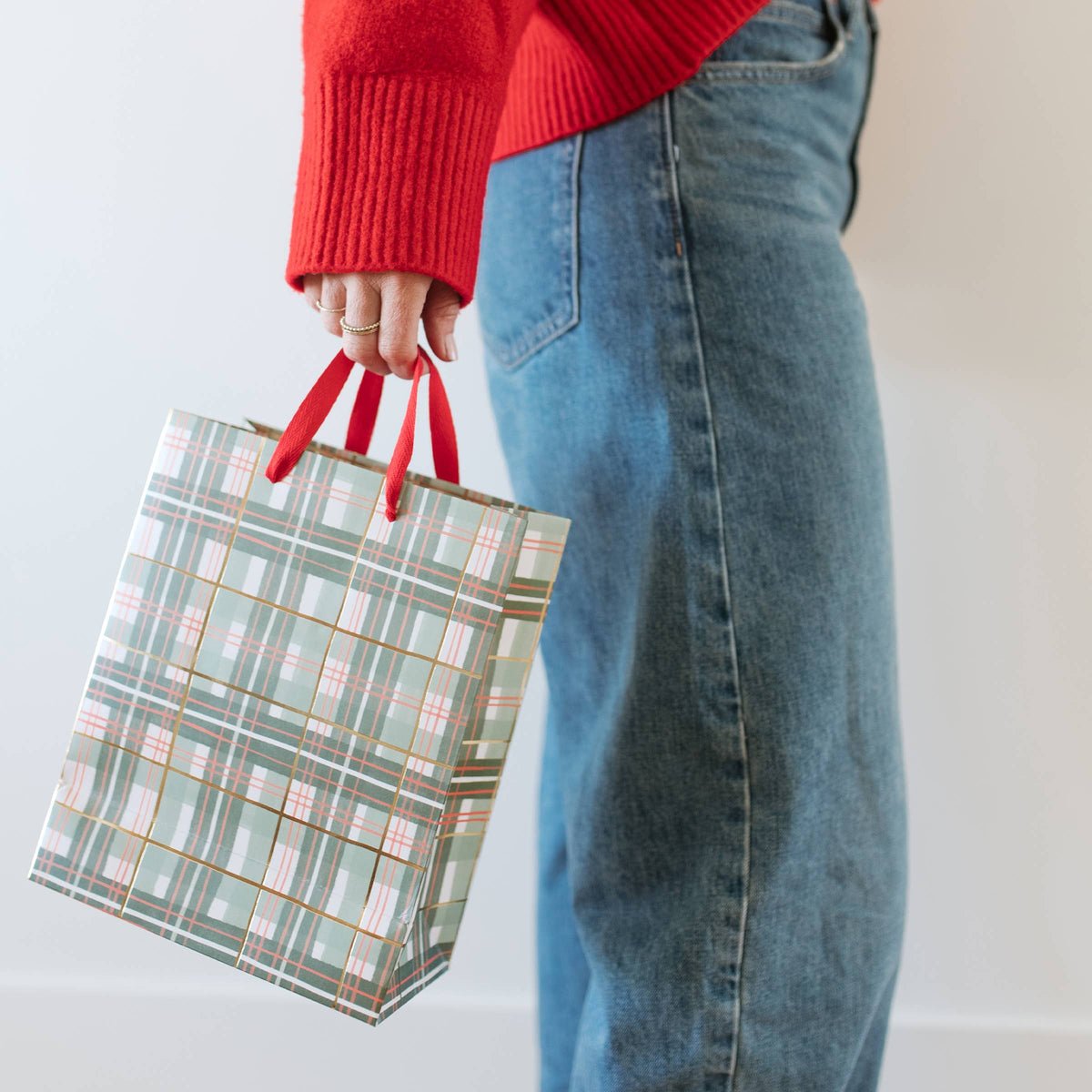Holiday Plaid Gift Bag