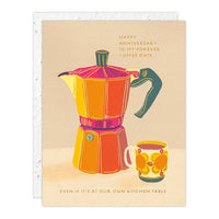 Mocha Pot Coffee Espresso - Anniversary Card