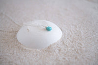 Gemstone Teardrop Pendant Necklace in Silver