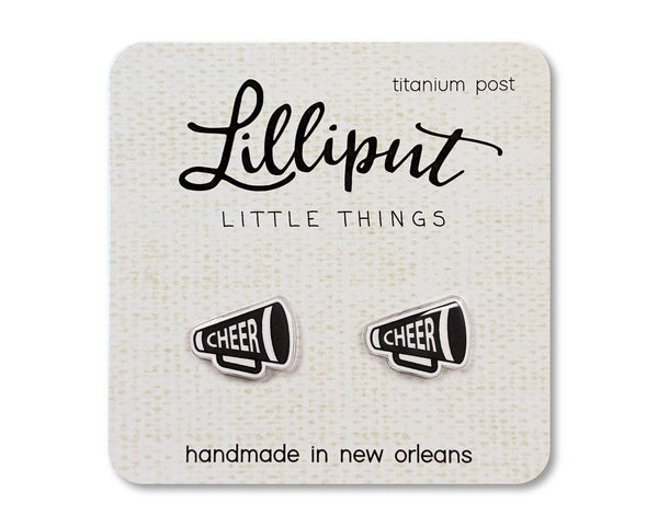 Cheer Megaphone Earrings - Custom Colors Available!