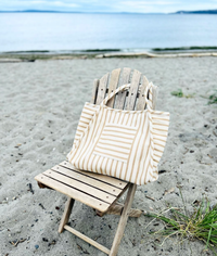 The Easy Tote - Tan Striped